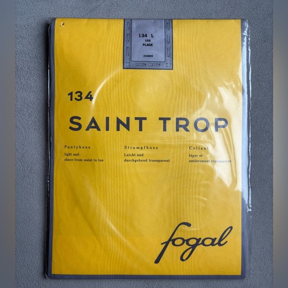 Fogal Saint Trop Pantyhose Plage 134 Size L Light and Sheer - Picture 1 of 8